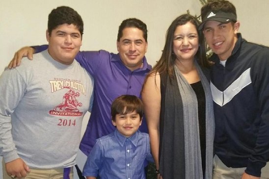 Pictured with Ana (from left) are Joshua, Vicente, Elijah, and Anthony